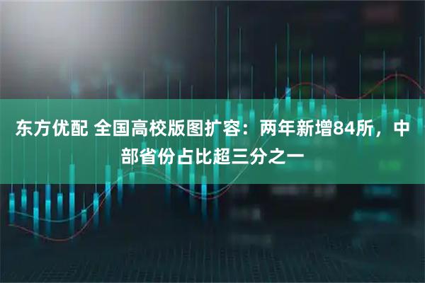 东方优配 全国高校版图扩容：两年新增84所，中部省份占比超三分之一